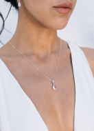 Collier de mariée "Suzon" avec bijou robe dos nu