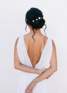 Collier de mariée "Suzon" avec bijou robe dos nu