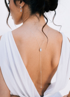 Collier de mariée "Suzon" avec bijou robe dos nu