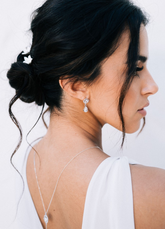 Boucles d'oreilles mariée "Suzon"...