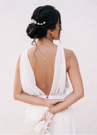 Ornement cheveux mariée rétro "Eugénie" avec cristaux 2