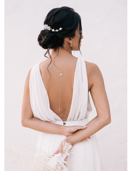 Ornement cheveux mariée rétro "Eugénie" avec cristaux