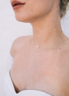 "Albane" collier de mariée tendance avec perle pour robe dos nu 