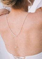 "Albane" collier de mariée tendance avec perle pour robe dos nu 