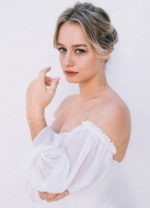 "Albane" collier de mariée tendance avec perle pour robe dos nu 