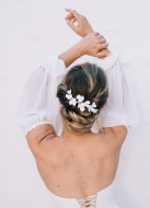"Albane" collier de mariée tendance avec perle pour robe dos nu 