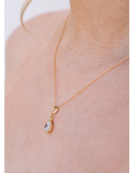 "Soline" Collier de dos au charme chic pour robe mariée dos nu