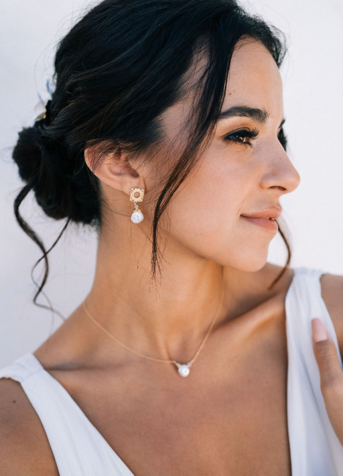 Boucles d'oreilles mariée "Nora" au... Boucles d'oreilles mariée "Nora" au...