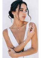 Bracelet mariage "Nora" avec perle eau douce et cristaux
