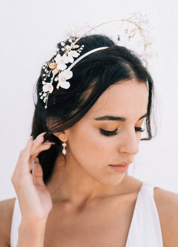 Couronne coiffure mariage "Nour" avec...