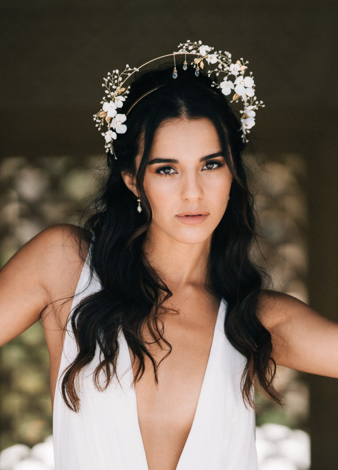 Couronne coiffure mariage "Nour" avec...