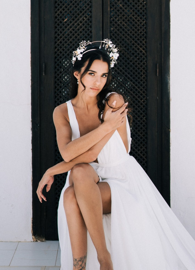 Couronne coiffure mariage "Nour" avec...