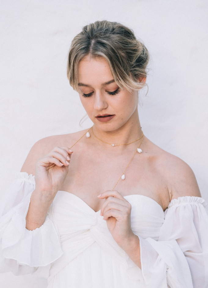 "Lila" collier de mariée à nouer avec...