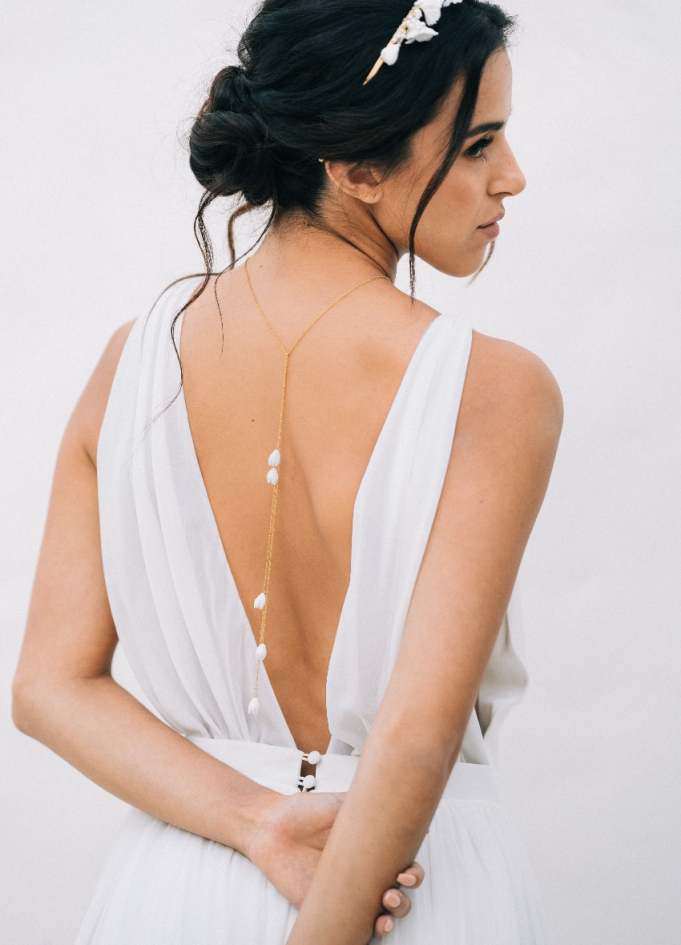 "Lila" collier de mariée à nouer avec...