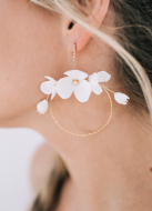 Boucles d'oreilles mariée "Ella" créoles au charme bohème chic