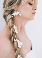 Boucles d'oreilles mariée "Ella" créoles au charme bohème chic