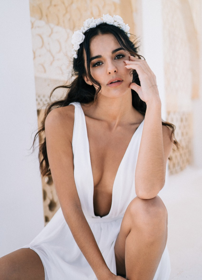 Couronne mariage moderne "Rosie" avec...