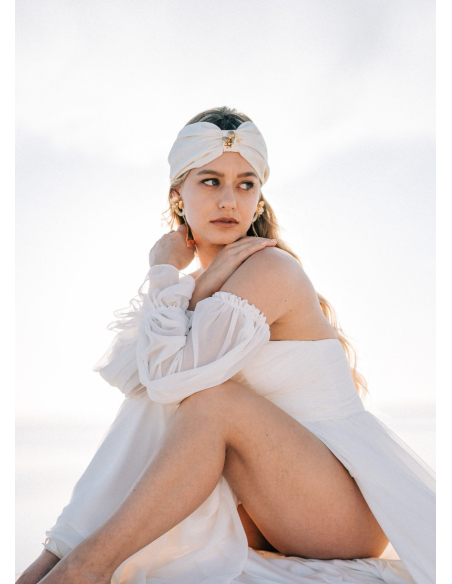 Bandeau "Nouria" en sefsari de soie et son bijou