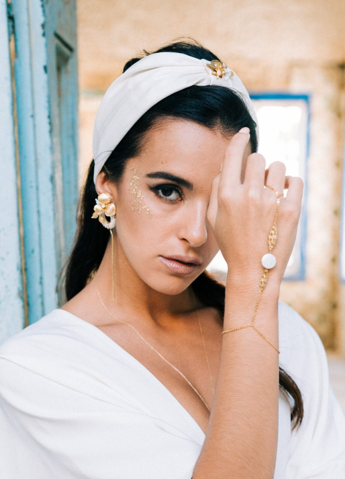 Bandeau "Nouria" en sefsari de soie... Bandeau "Nouria" en sefsari de soie...