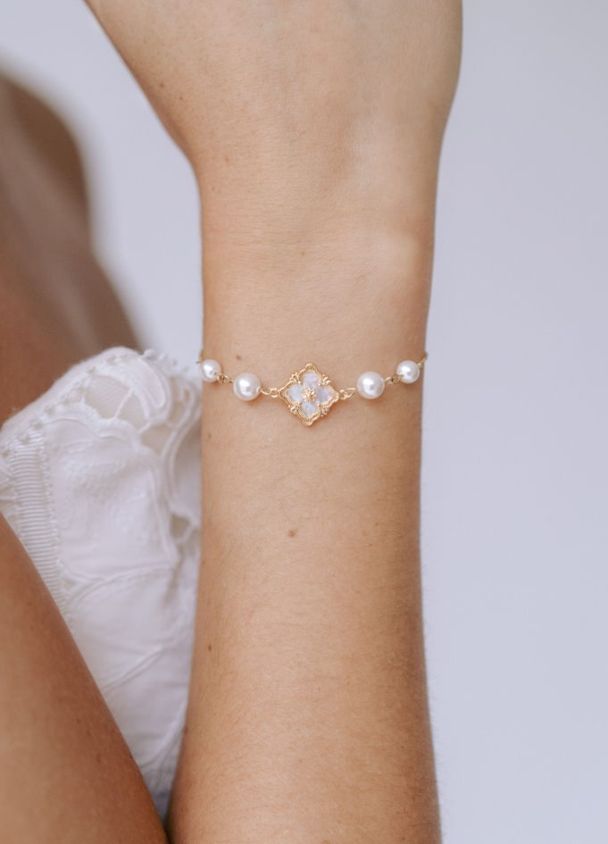 Bracelet mariage "Ofelia" avec perles...