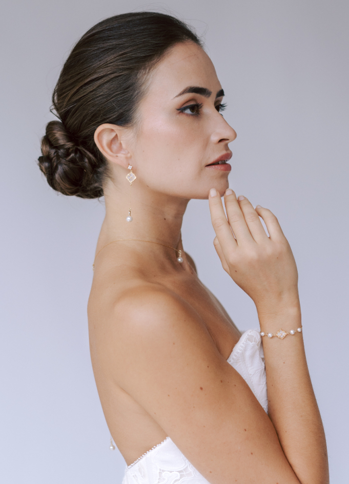 Bracelet mariage "Ofelia" avec perles...