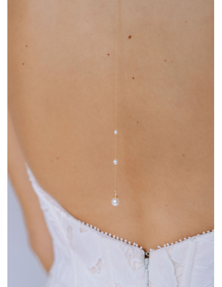 Bijou de dos "Ofélia" pour votre collier de mariée