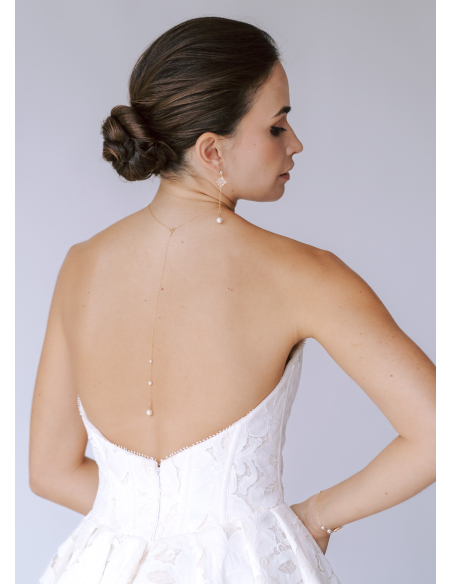 Bijou de dos "Ofélia" pour votre collier de mariée