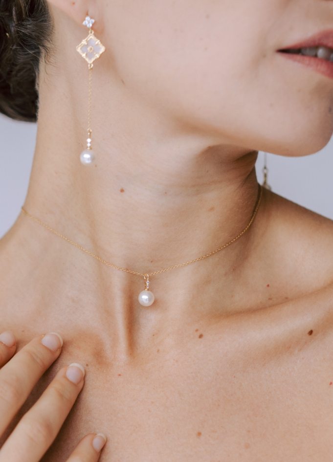 "Ofelia" collier de mariée simple et...