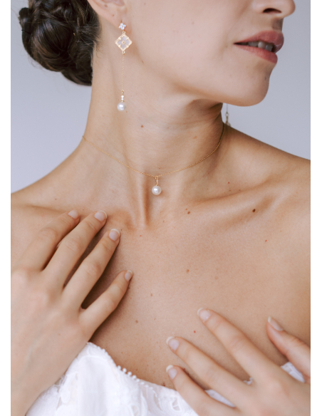 "Ofelia" collier de mariée simple et discret