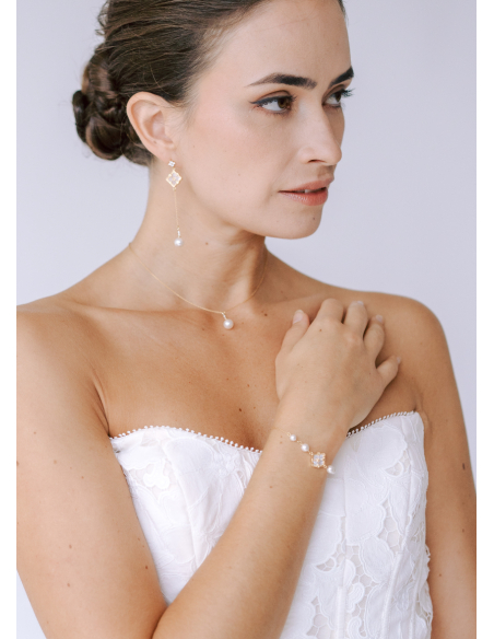"Ofelia" collier de mariée simple et discret