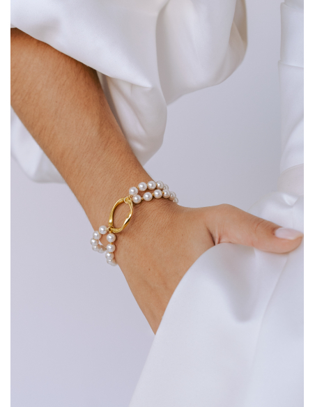 Bracelet mariage "Julia" avec perles nacrées