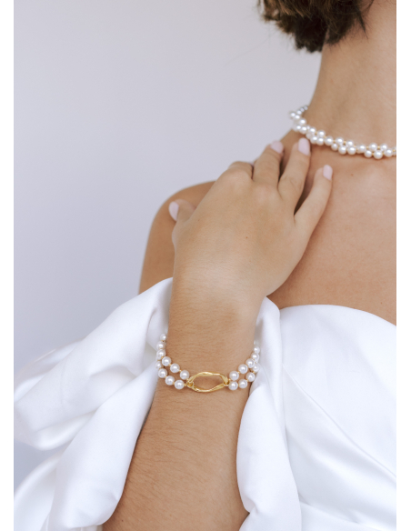 Bracelet mariage "Julia" avec perles nacrées