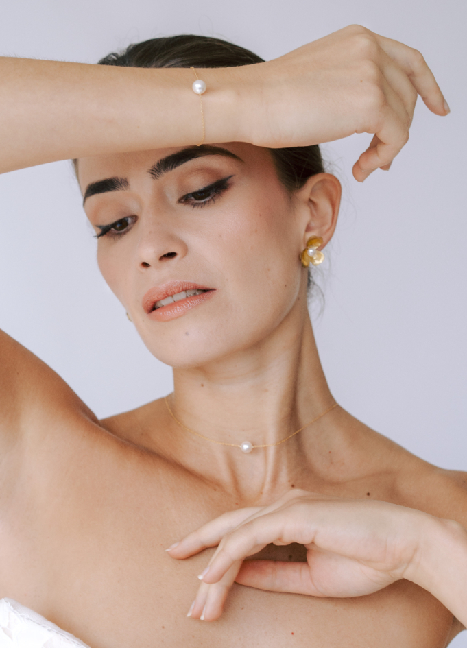 "Emilia" Collier de mariée perlé avec... "Emilia" Collier de mariée perlé avec...