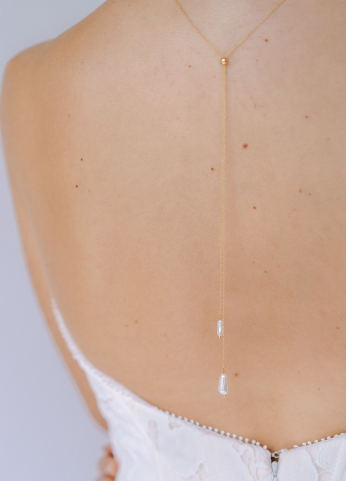 "Agathe" Collier de mariée perlé 2 en...