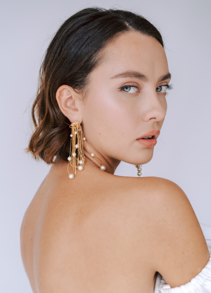 Boucles d'oreilles "Lou" avec noeud...