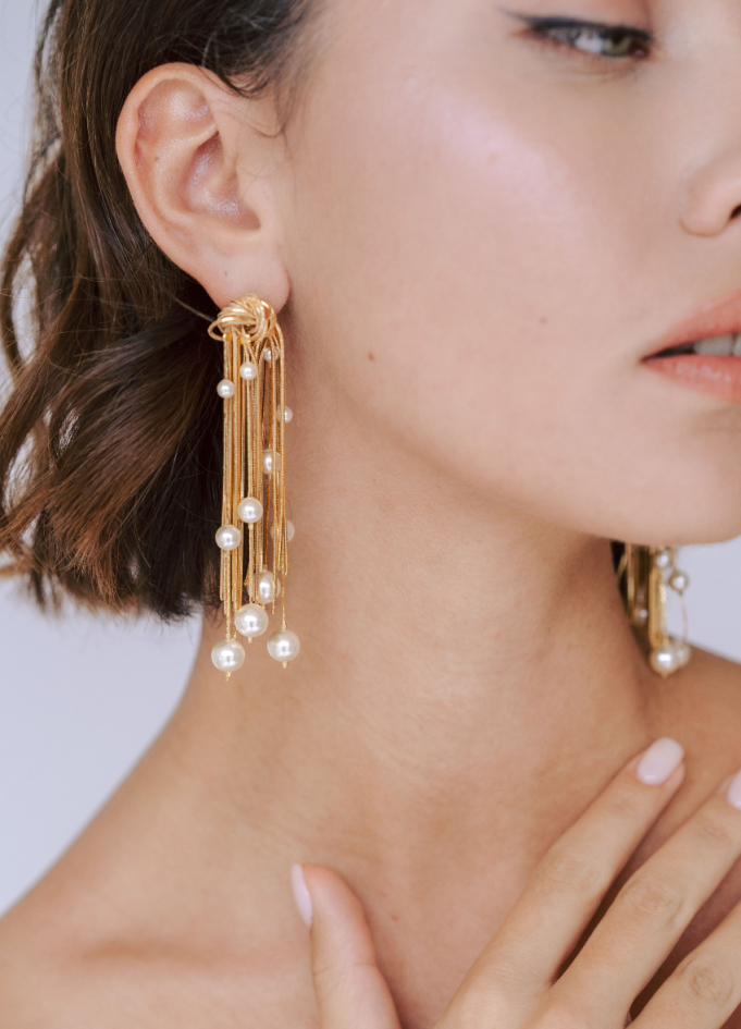 Boucles d'oreilles "Lou" avec noeud...