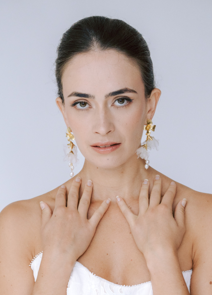 Boucles d'oreilles "Flora" avec... Boucles d'oreilles "Flora" avec...