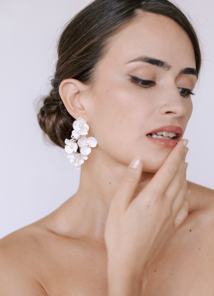 Boucles d'oreilles mariée "Ana" avec...
