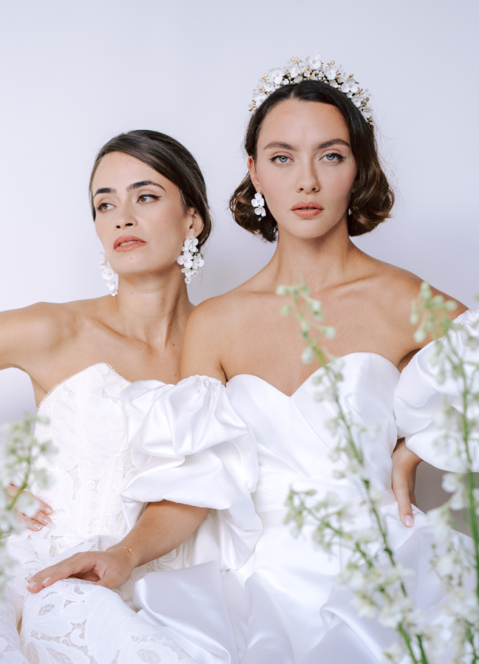 Boucles d'oreilles mariée "Romy" avec... Boucles d'oreilles mariée "Romy" avec...