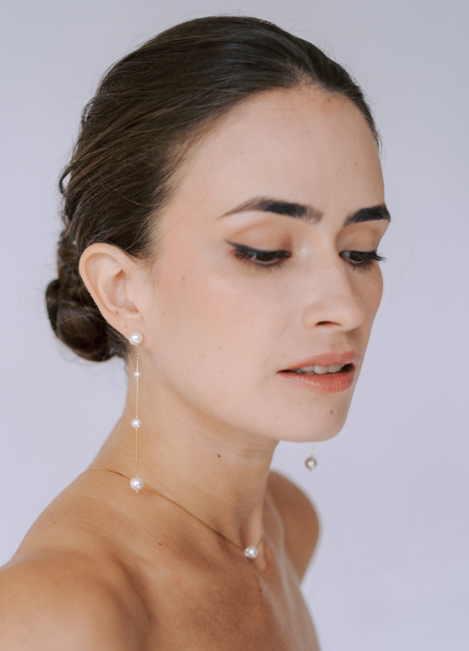 Boucles d'oreilles "Clara" longues et...