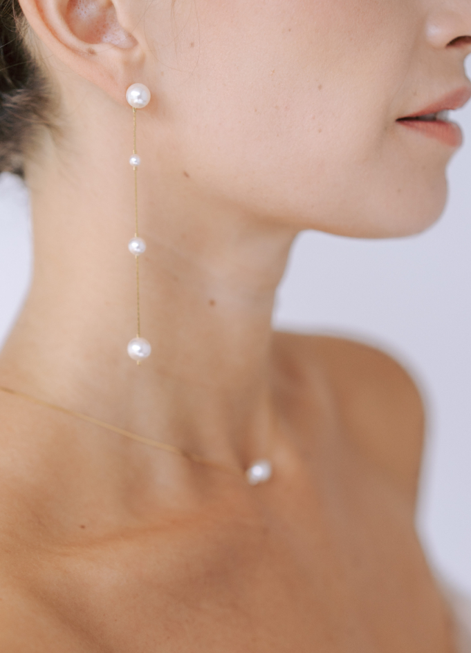 Boucles d'oreilles "Clara" longues et...