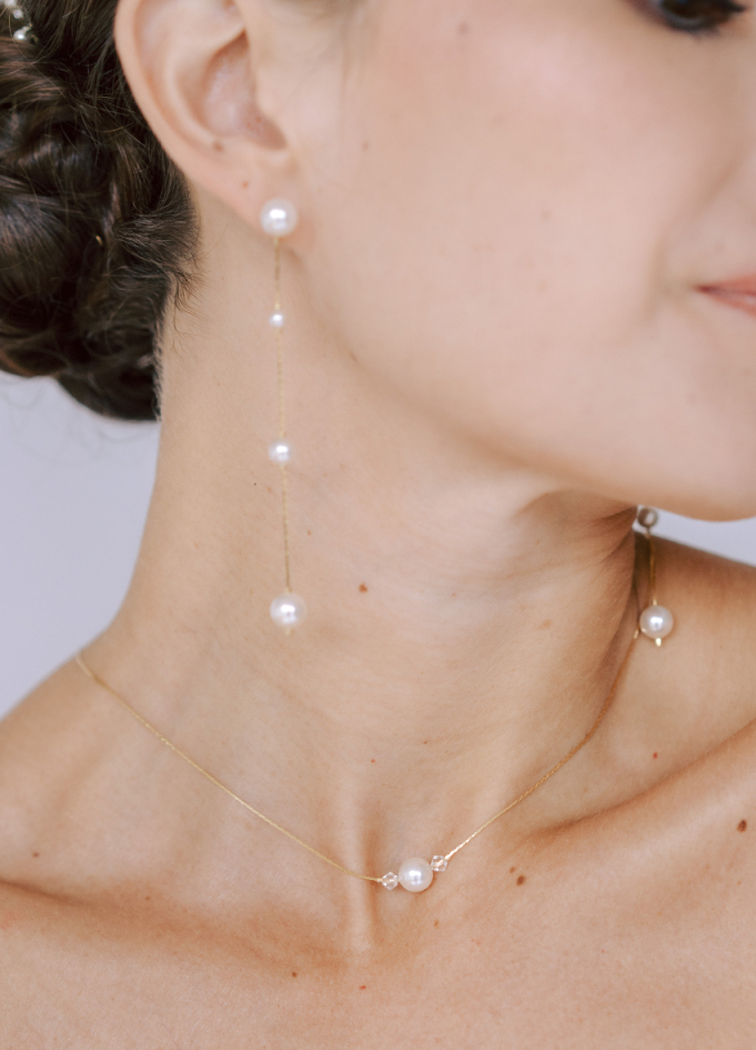 Boucles d'oreilles "Clara" longues et...