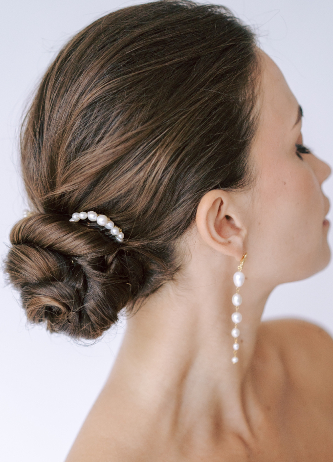 Peigne mariée moderne "Charline" avec...