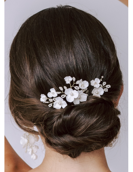 Trio de pics à chignon "Ana" pour votre chignon de mariée
