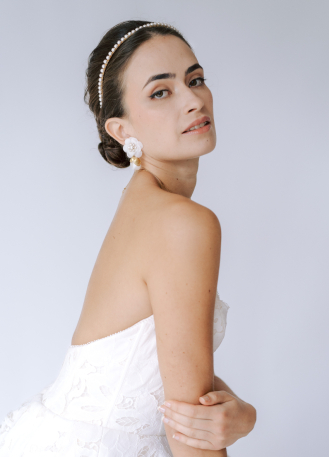 Serre tête couronne "Ofelia" avec perles 2
