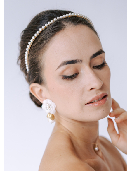 Serre tête couronne "Ofelia" avec perles