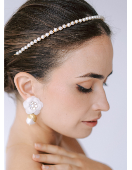 Serre tête couronne "Ofelia" avec perles