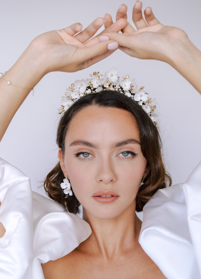 Couronne coiffure mariage "Romy" avec...