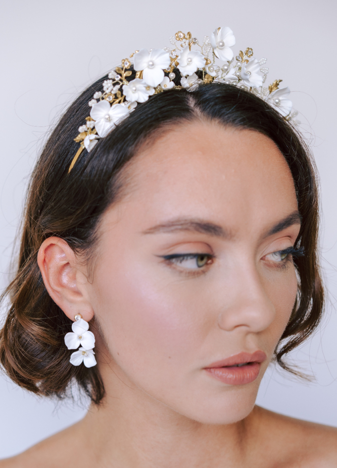 Couronne coiffure mariage "Romy" avec...