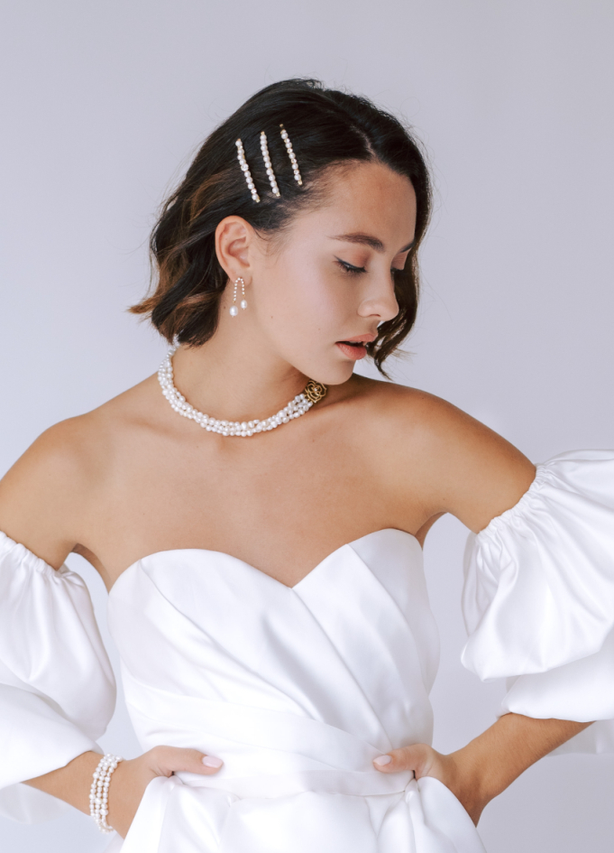 Barrettes cheveux mariée "Tessa" avec...